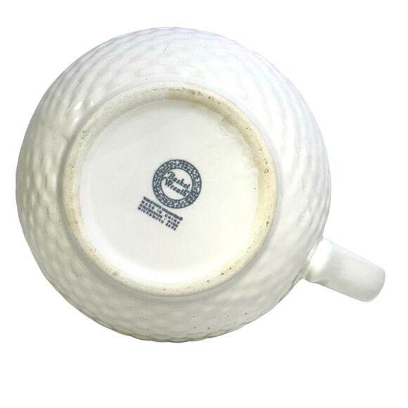 Basket Wreath by Tabletops Unlimited White Embossed Large 72 oz Pitcher - Picture 6 of 7